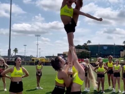 Some @usastarzcheer outdoor stunting for your feed
